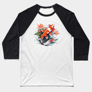 Koi Fish In A Pond Baseball T-Shirt